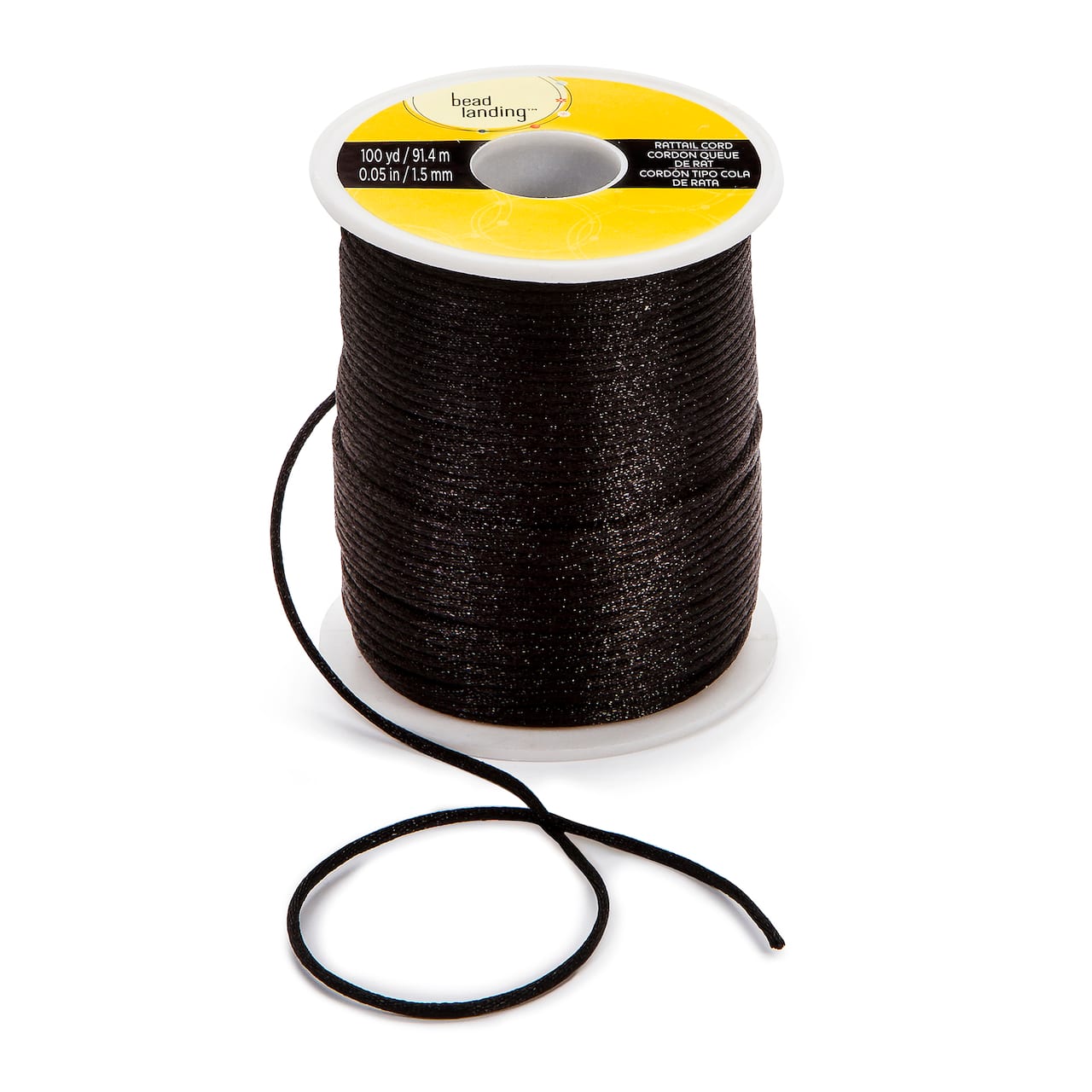 12 Pack: 1.5mm Black Rattail Cord by Bead Landing™